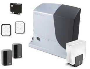 Комплект Nice RB600BDKCE для откатных ворот с массой до 600 кг. (привод, приемник, 2 пульта, лампа оригинал ELDC, фотоэлементы оригинал EPMB)